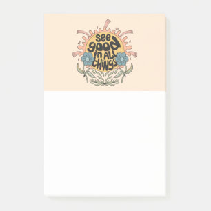 Post-it® Voir le bon dans toutes les choses Hippie Graphic