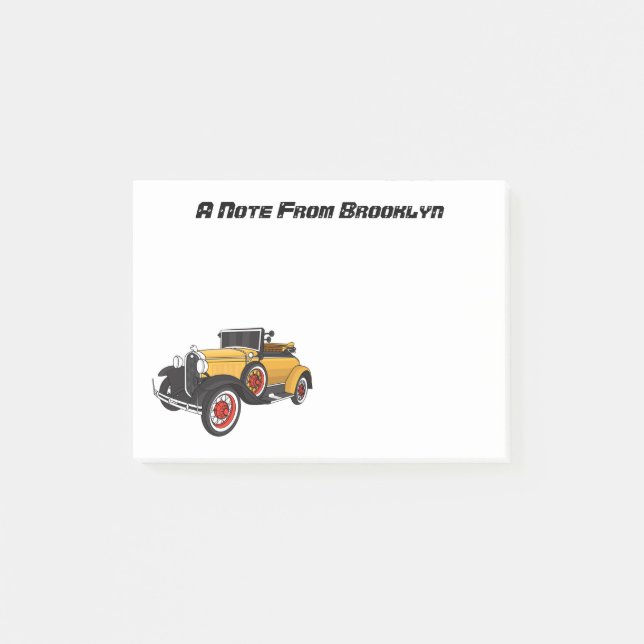 Post-it® Voiture jaune classique 1931 (Devant)
