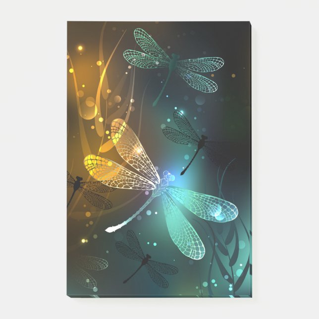 Post-it® Vol de libellule verte lumineuse (Devant)