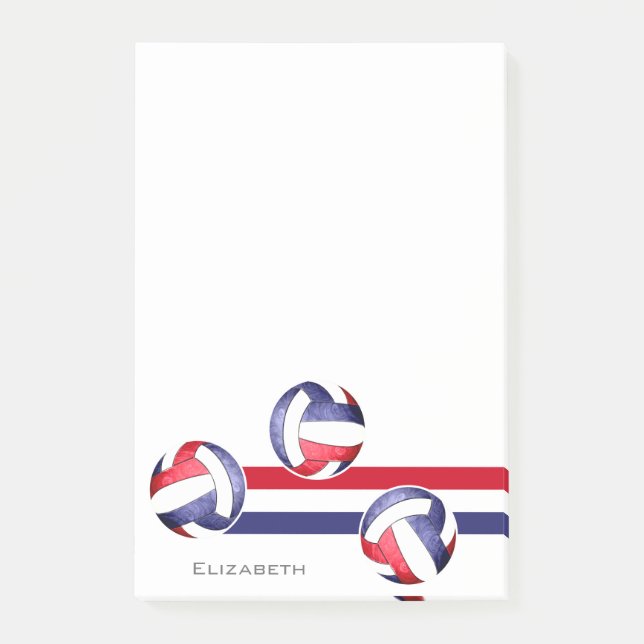Post-it® Volley-ball rouge bleu (Devant)