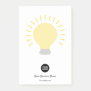 Post-it® Vos notes de post-it pour ampoule de logo