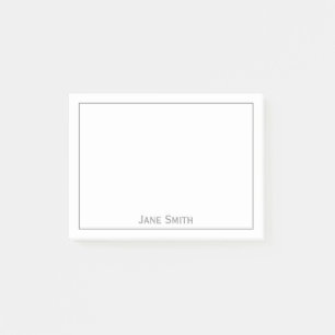 Post-it® Votre gris/blanc minimalistes d'entreprise nommés