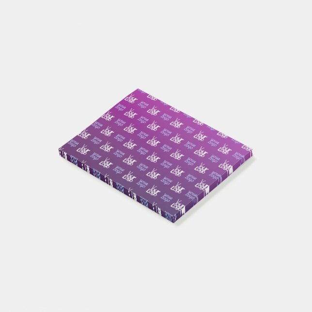 Post-it® Votre logo | 2 Images téléchargées ou logos profes (Incliné)