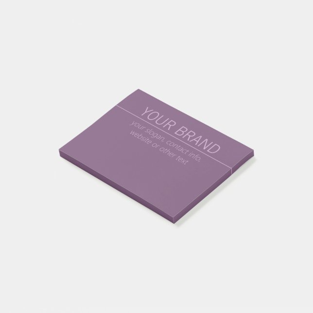 Post-it® Votre marque ou nom commercial Modern Purple Mauve (Incliné)