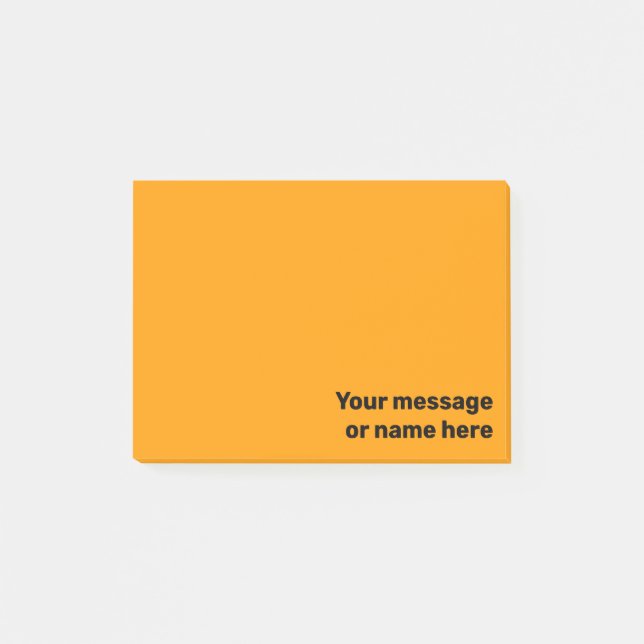 Post-it® Votre message Vibrant brillant gras orange (Devant)