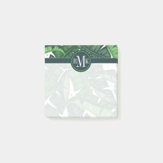 Post-it® Votre monogramme | Feuilles de palmiers tropicaux