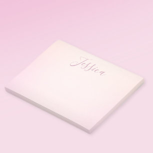 Post-it® Votre nom   Elegant Script Soft Ombre