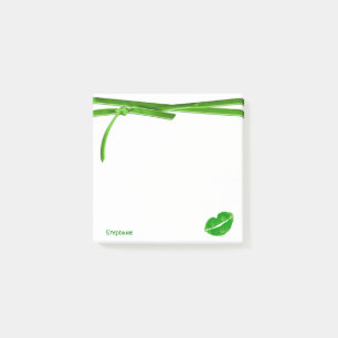 Post-it® Votre nom   Green Irish Kiss Lipstick Blot Graphiq