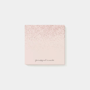 Post-it® Votre Parties scintillant Rose de message Gold