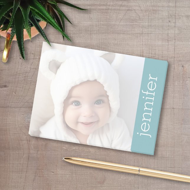 Post-it® Votre Photo Instagram S'Éclaircit Automatiquement (A fun personalized photo post-it with a photo in the background and color block.)