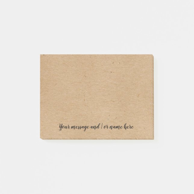 Post-it® Votre script de message Russe Kraft Natural (Devant)