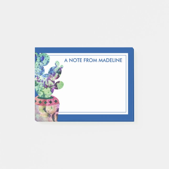 Post-it® Votre texte | Cactus succulents mignons (Devant)