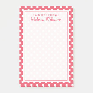 Post-it® Votre texte   Motif de point de polka