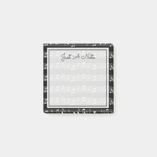 Post-it® Votre texte | Notes musicales (Devant)