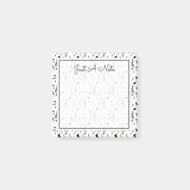 Post-it® Votre texte | Notes musicales (Devant)