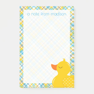 Post-it® Votre texte Plaid en caoutchouc