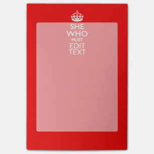 Post-it® Votre texte pour elle qui doit être couleur rouge