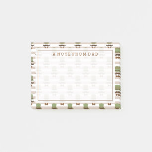 Post-it® Votre texte   Top Hat Moustache