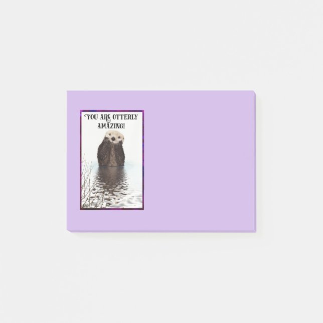 Post-it® Vous êtes Otterly Extraordinaire Cute Pun avec Swe (Devant)