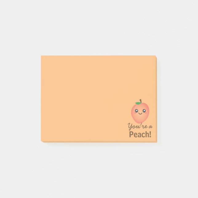 Post-it® Vous êtes un Peach Sweet Kawaii Cute Funny Foodie (Devant)