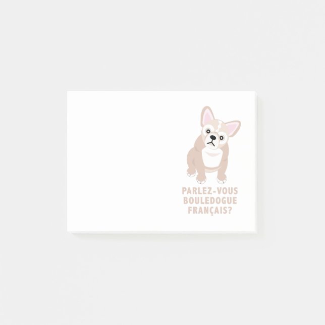 Post-it® Vous parlez le bouledogue français mignon (Devant)