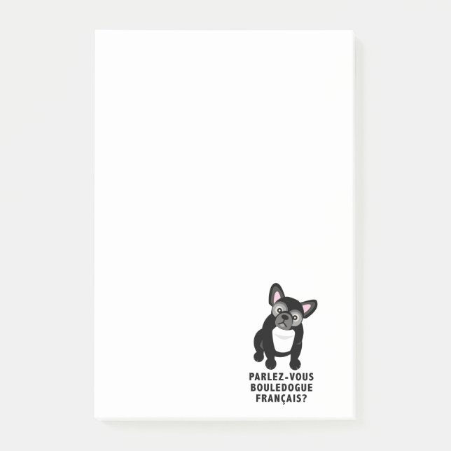Post-it® Vous parlez le bouledogue français mignon (Devant)