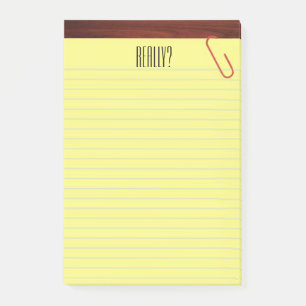 Post-it® "Vraiment ?" Tampon sur 4X6 drôle de bureau