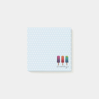 Post-it® Watercolor Cute Popsicle Glaces Creams