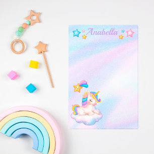 Post-it® Watercolor Pastel Stars and Baby Unicorn