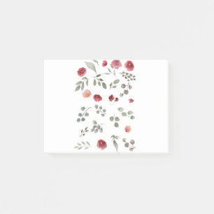 Post-it® Watercolor Watercolor Roses Green Leaves Leaves