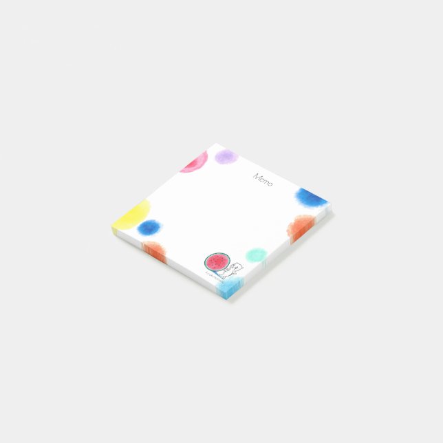 Post-it® Watermelon Chat Post It (Incliné)