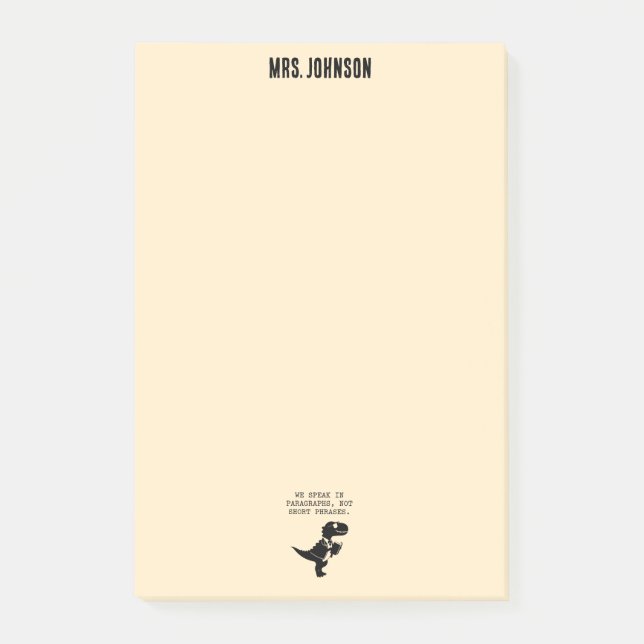 Post-it® We Speak In Paragraphs Not Short Phrases (Devant)