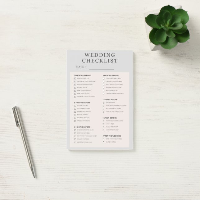 Post-it® wedding checklist (Bureau)