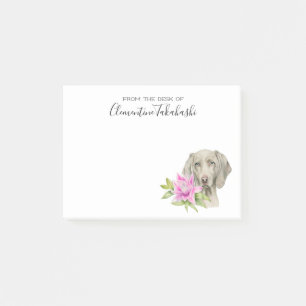 Post-it® Weimaraner Dog and Lily Watercolor  Ajouter votre 