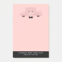 Whimsical pink pig cute Farm Animal