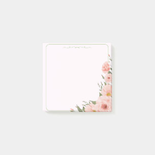 Post-it® Whispers botaniques - Blush & Green
