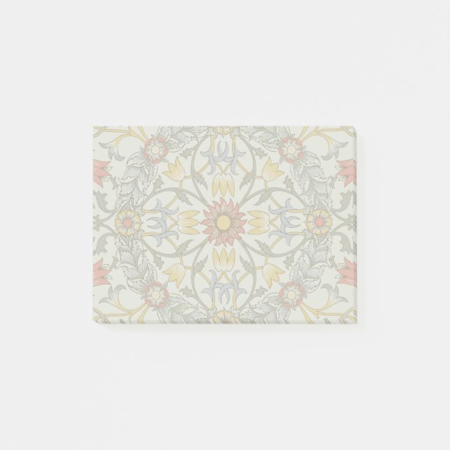 Post-it® William Morris Floral Circle Flower Illustration (Devant)