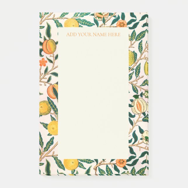 POST-IT® WILLIAM MORRIS POMEGRANATE DESIGN POST IT NOTES (Devant)