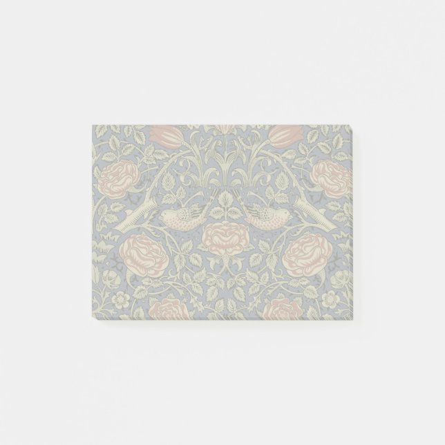 Post-it® William Morris Tudor Fond d'écran Rose (Devant)