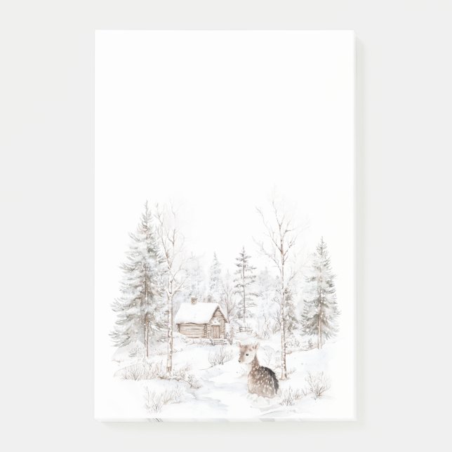 Post-it® Winter Forest Deer  (Devant)