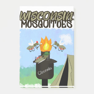 Post-it® Wisconsin Mosquitoes Cartoon