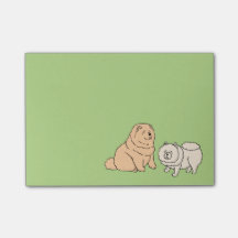 Post it with Chow Chow Dog