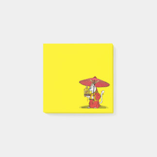 post- it with comic cats motif post-it notes