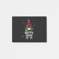 Witty Gnome Buffalo Plaid Matching Family Christma