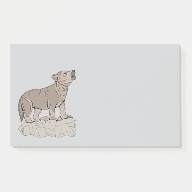 Post-it® Wolf Pup Howling (Devant)