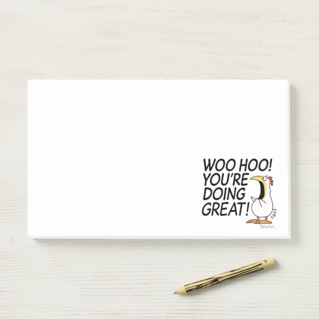 Post-it® WOO HOO ! TU FAIS BEAUCOUP ! Sandra Boynton (Sur un bureau)