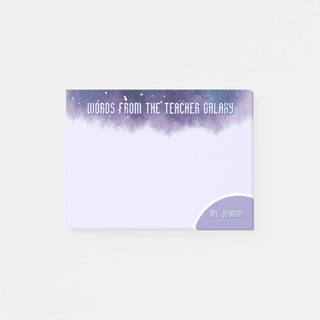 Post-it® Words From the Teacher Galaxy Customizable (Devant)