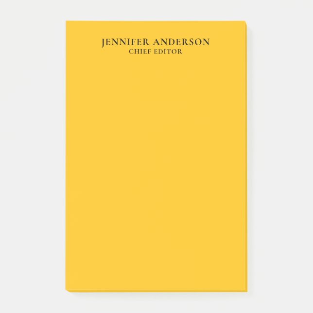 Post-it® Yellow Orange Professional Modern Plain Minimalist (Devant)