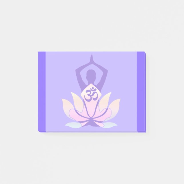 Post-it® Yoga spirituel de fleur d'OM Namaste Lotus sur le (Devant)