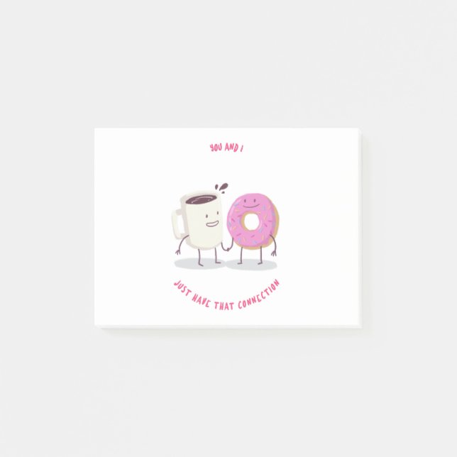 Post-it® You And I Just That Connection Coffee And Doughnut (Devant)
